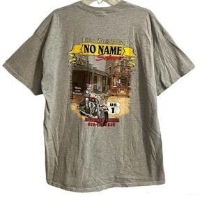 No Name Saloon XL Graphic T Shirt Gray Hogheads Bikers Bike Week 2012 Fl…